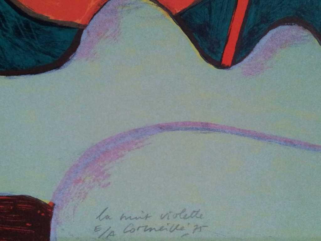 Corneille, lithografie 'La Nuit Violette' uit 1975 kopen? Bied vanaf 450!
