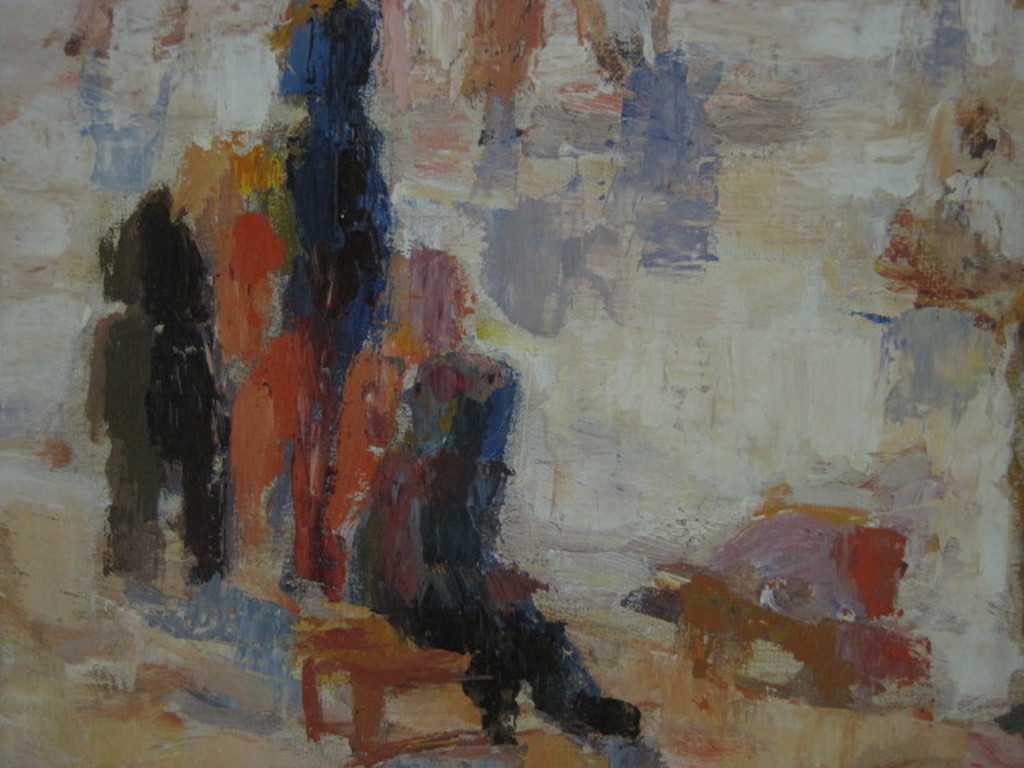 Oud olieverf op doek schilderij "IJspret" onduidelijk gesigneerd omstreeks 1950  kopen? Bied vanaf 1!