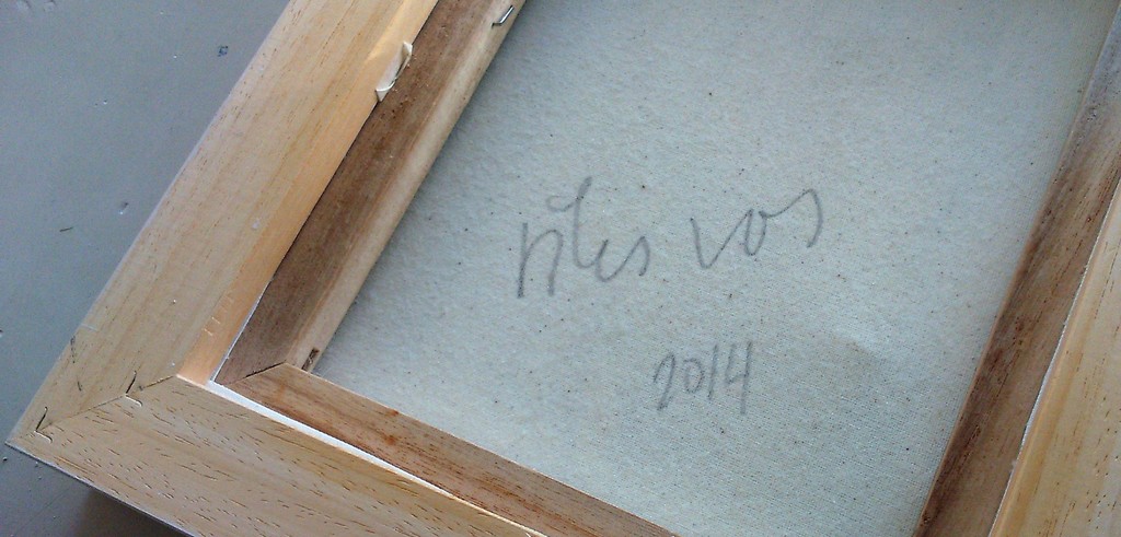 Riks Vos, collageschildering, Lichtspel kopen? Bied vanaf 35!