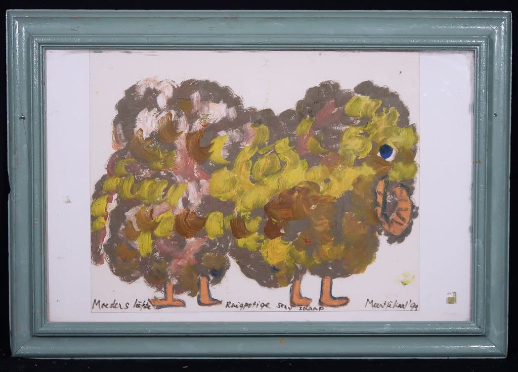 Meertje Kaal: Olieverf op karton, Moeders liefste.. - Ingelijst kopen? Bied vanaf 1!