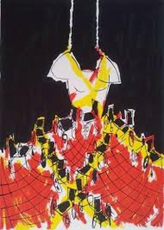 Luis Penin Kleurrijke Zeefdruk Titel  kopen? Bied vanaf 1!