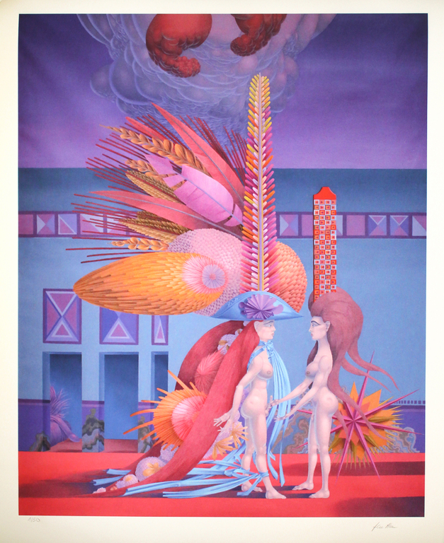 Wolfgang Hutter, "Die Begutachtung des Hermaphroditen", glicee, handgesigneerd verkocht voor € 50!