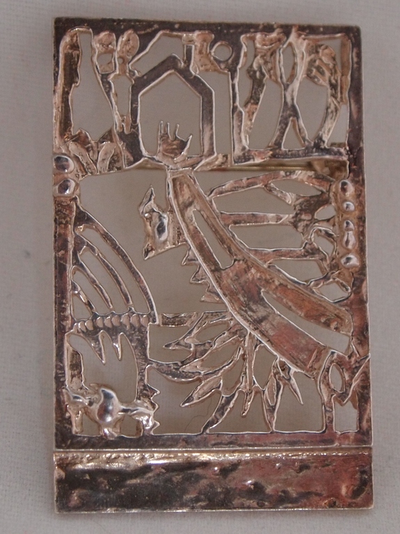 Jeroen Krabbe - Zilveren broche 1e gehalte zilver beperkte oplage kopen? Bied vanaf 47!