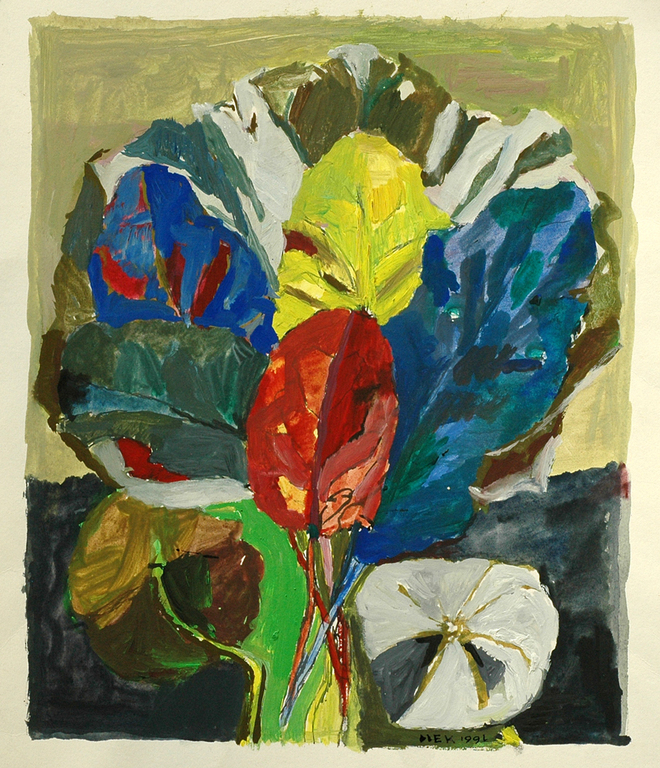 Hans Ebeling Koning, gouache, Boeket kopen? Bied vanaf 50!