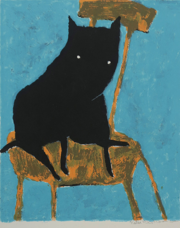 Peter Bastiaanssen: Zeefdruk, Blue Cat / Dog kopen? Bied vanaf 1!