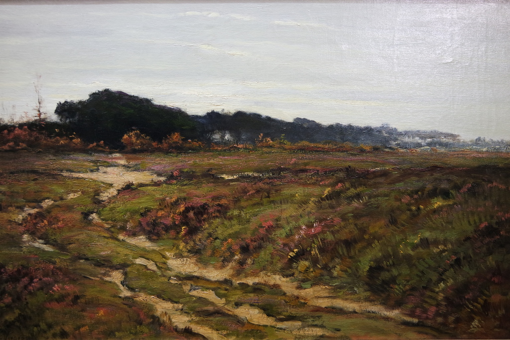 Ben Viegers: olieverf op doek, heidelandschap kopen? Bied vanaf 375!