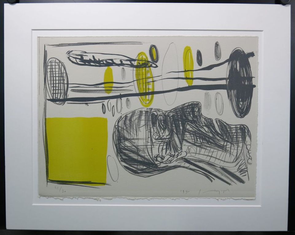 Jan van der Pol: Litho, Zonder titel (geel) kopen? Bied vanaf 1!