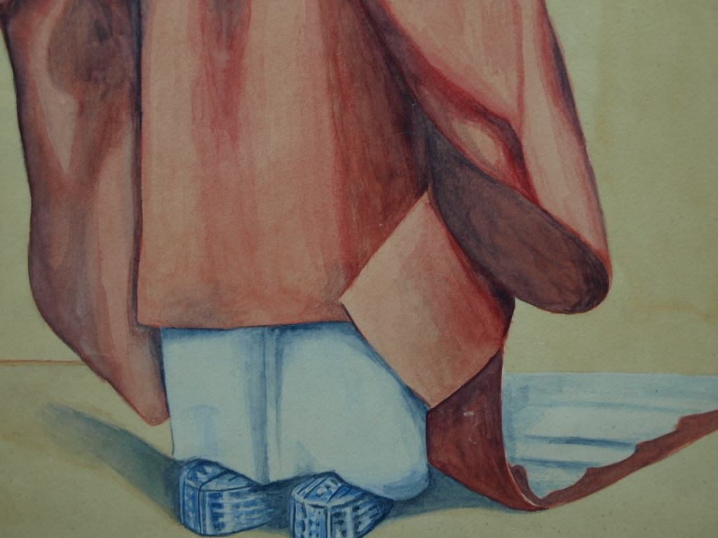 Onduidelijke signatuur: Aquarel – Japanse man – ingelijst – 1929 kopen? Bied vanaf 1!