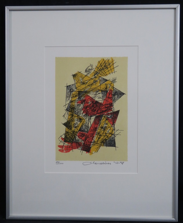 Henk Hesselius: Litho, Experimenteel universum I - Ingelijst kopen? Bied vanaf 25!