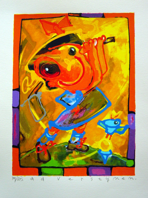 Ad Verstijnen - Golfspeler - zeefdruk kopen? Bied vanaf 55!