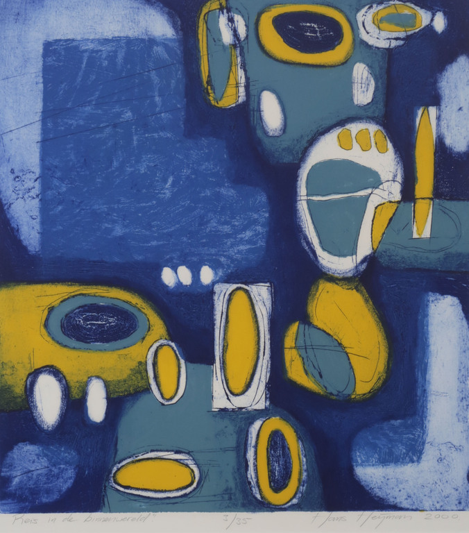 Hans Heijman: Ets, Reis in de binnenwereld - Ingelijst kopen? Bied vanaf 35!