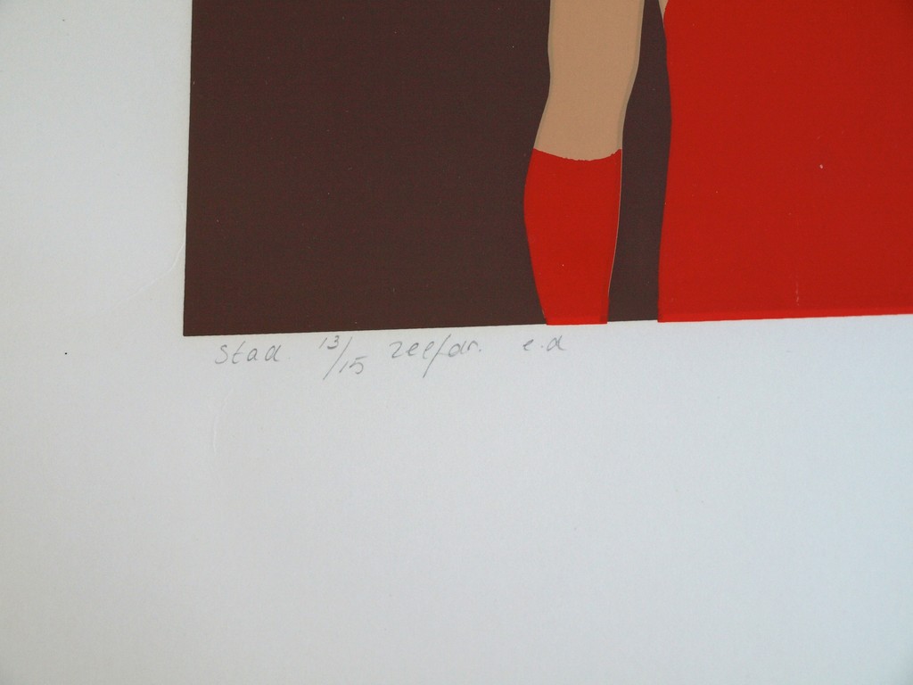 Coos Dieters: Zeefdruk , Stad – gesigneerd & ingelijst – 1976 – nr 13/15  kopen? Bied vanaf 35!