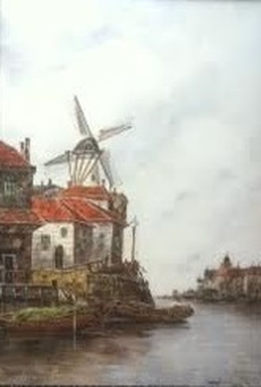 Hermanus Koekkoek jr, Hollandse stad aan het water verkocht voor € 400!