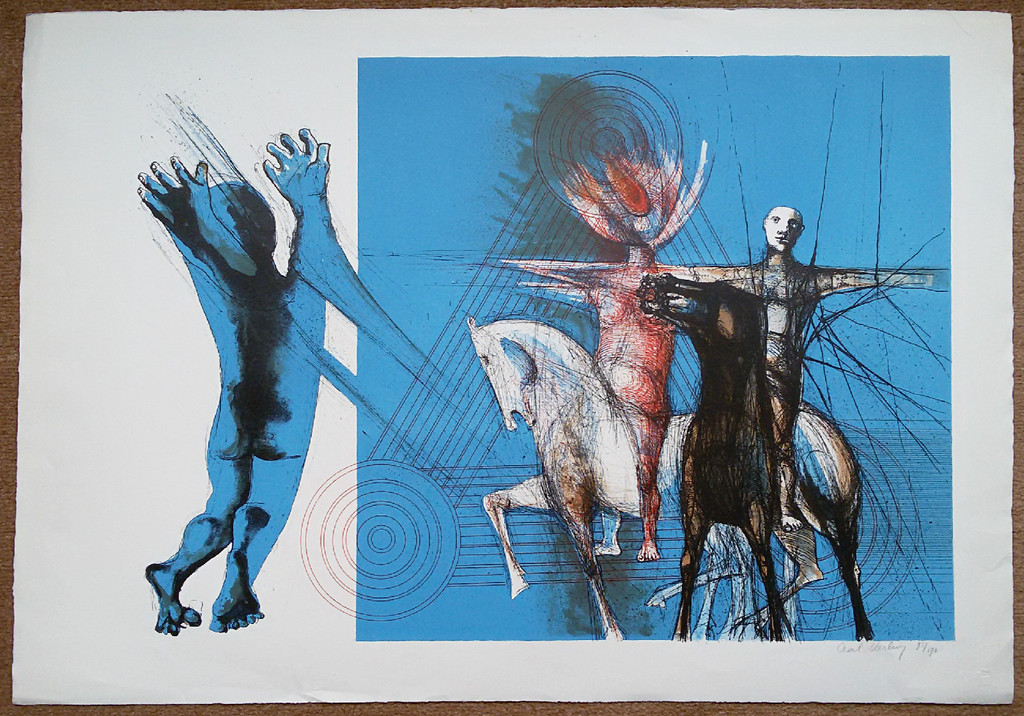 Aat Verhoog - Ruiters van de tijd, litho kopen? Bied vanaf 45!