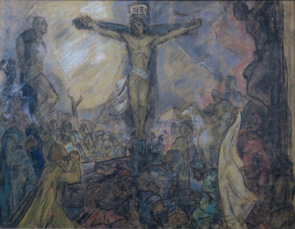 Han van Meegeren: Pasteltekening, Christus aan het kruis - Ingelijst (Groot) kopen? Bied vanaf 500!