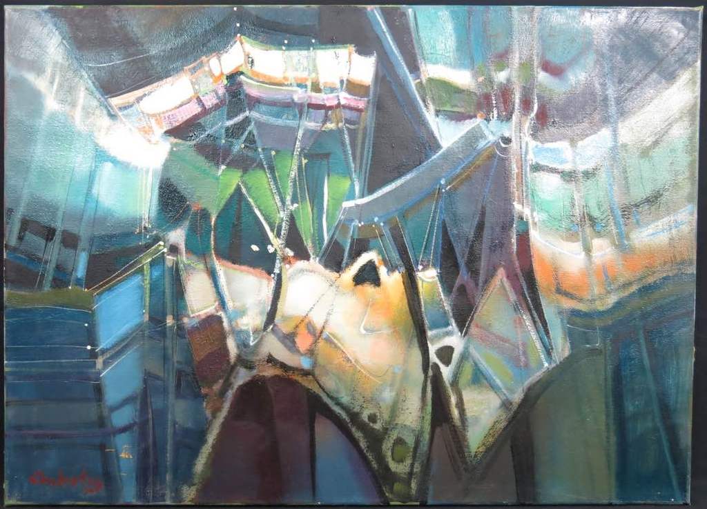 Lambertus de Jong: Olieverf op doek, Zonder titel verkocht voor € 70!