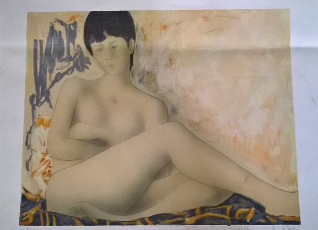Bonnefoit Alain, zeefdruk, naakt verkocht voor € 65!