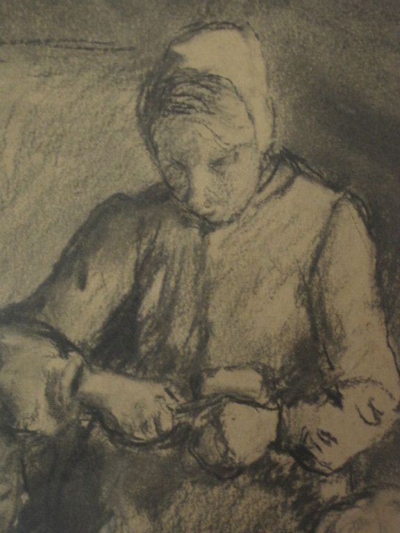 Hein Kever 1854-1922 "mama schilt appel" houtskooltekening ca. 1900 gesigneerd  kopen? Bied vanaf 1!