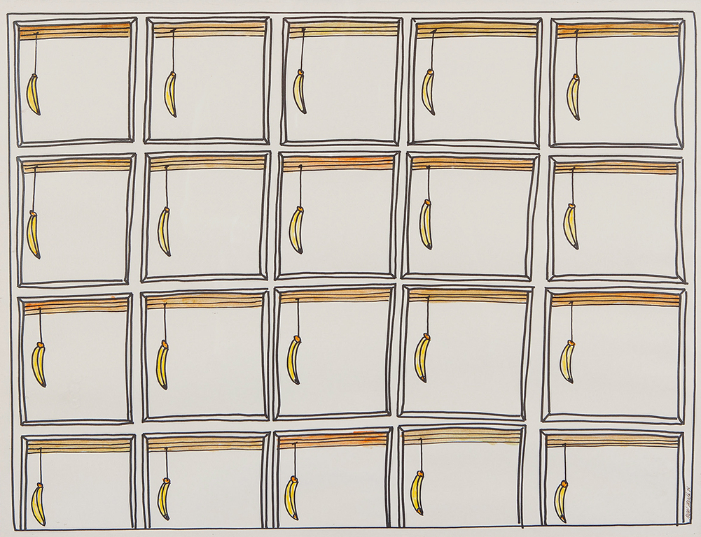 André Drenth - André Drenth - Viltstift en Aquarel op papier - Nogmaals een keer verkocht voor € 55!