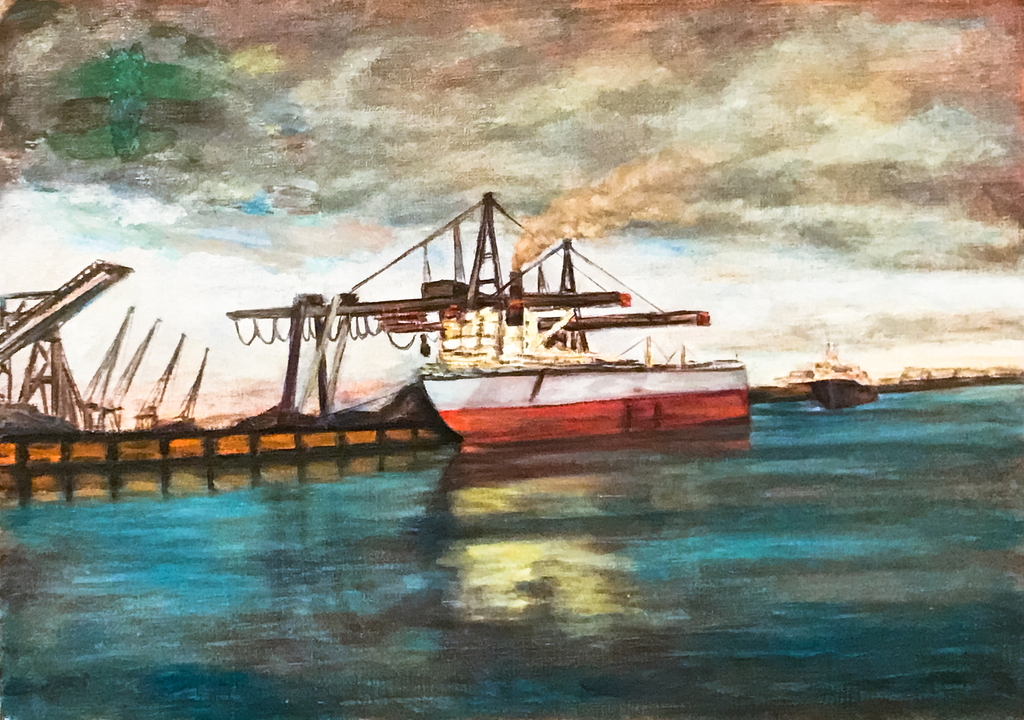 Onbekend (20e eeuw) - Haven Van Antwerpen - Olie op doek kopen? Bied vanaf 1!