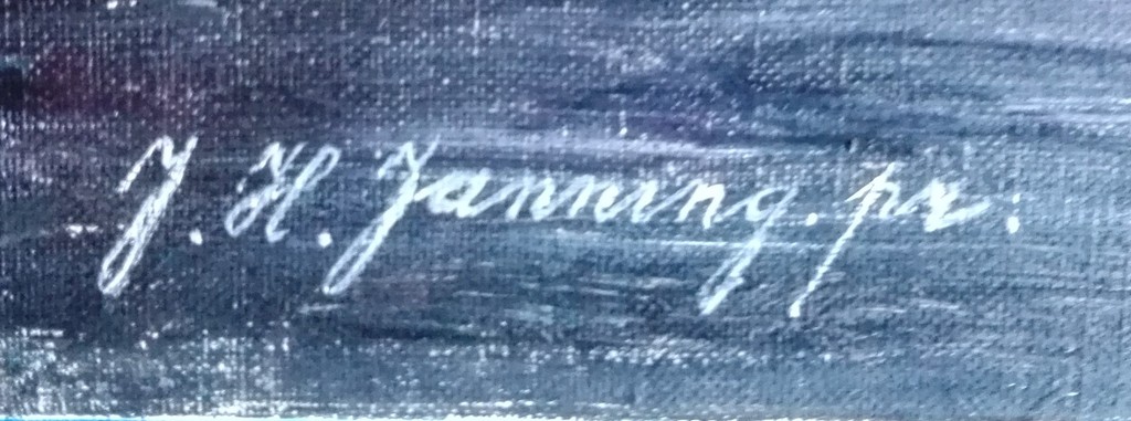 Hein Janning (1914-1980), olieverf op doek, Winterlandschap kopen? Bied vanaf 1!