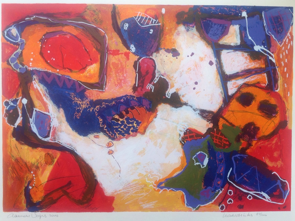 Alexander Vogels, Waterdrinker 2000, zeefdruk 84/200, 50 x70,  verkocht voor € 75!