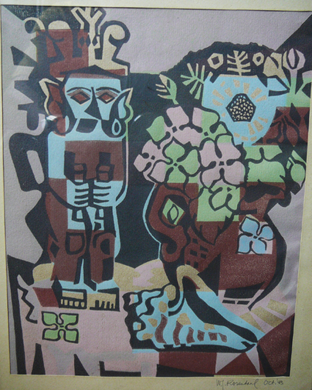 W.J. Rozendaal: Zonder Titel -houtsnede 1943- kopen? Bied vanaf 35!