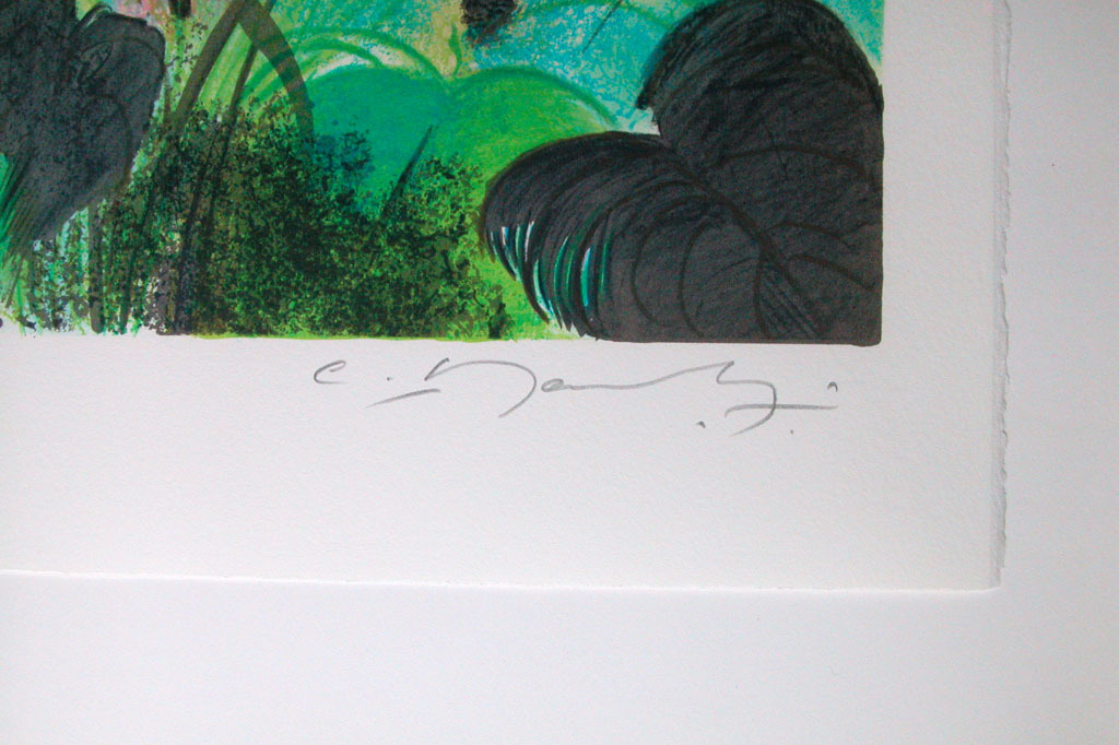 Claude Manoukian, lithografie, ‘Femme et fleurs‘, handgesigneerd kopen? Bied vanaf 40!