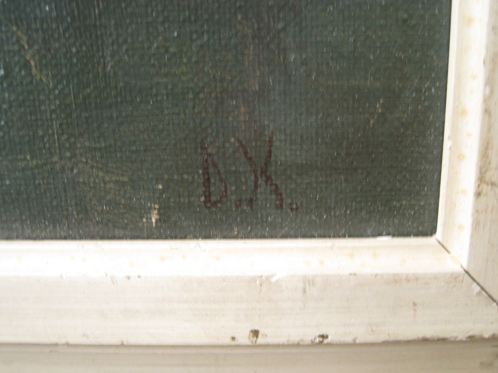 origineel Magisch Realistisch stilleven olieverf omstreeks 1920 monogram DK  kopen? Bied vanaf 1!