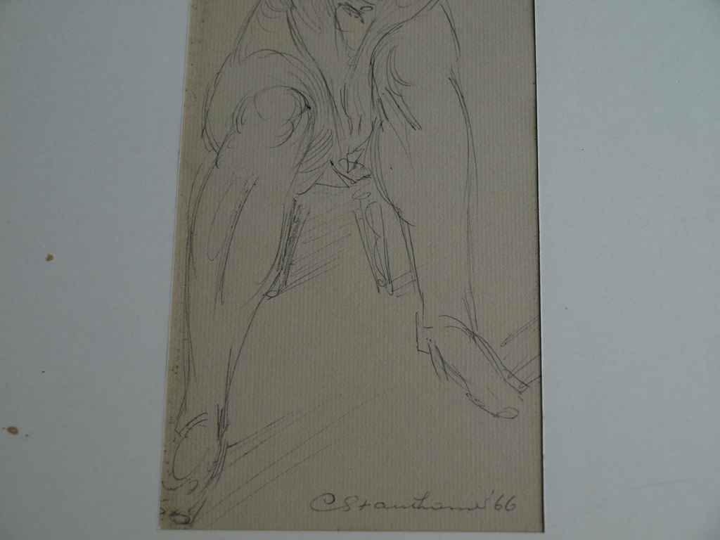 Cephas Stauthamer : Tekening , Naakt op stoel – Gesigneerd – 1966 kopen? Bied vanaf 1!