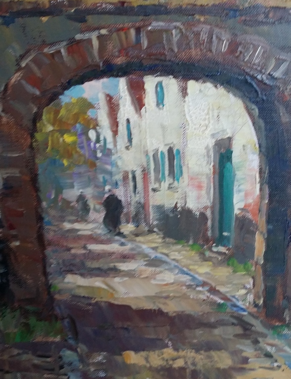 Arnout van GILST (1898-1982)  Stadspoortje, olieverf op doek kopen? Bied vanaf 1!