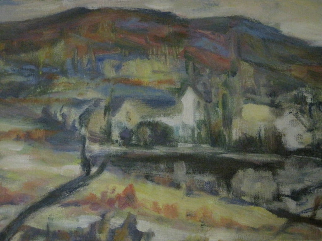 Toon Pluijmers 1910-1967 olieverf "bergachtig landschap" omstreeks 1940 kopen? Bied vanaf 1!