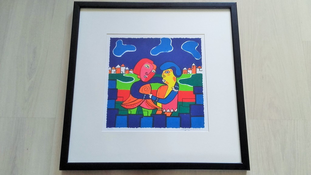 Maartje Wijngaarden (1946) - Zeefdruk - Geluk - Gesigneerd & ingelijst kopen? Bied vanaf 20!