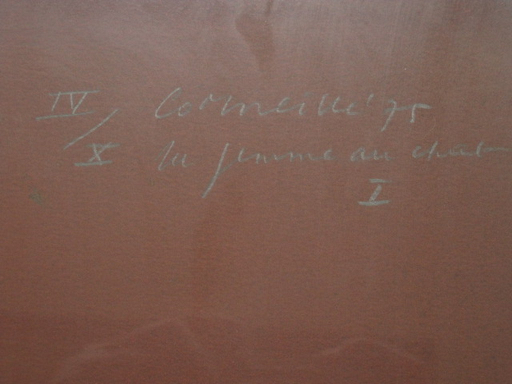 UITZONDERLIJK!! CoBrA Corneille 1975 Litho "La Femme au Chat" nr.4 van 10 ex !!  kopen? Bied vanaf 1!