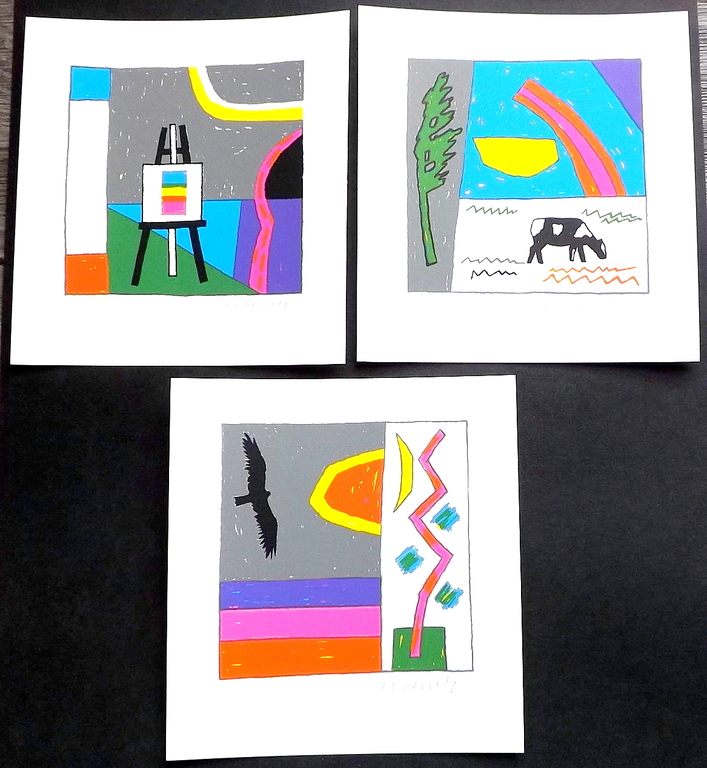 Harrie Gerritz - 3x handgesigneerde litho -1985 kopen? Bied vanaf 1!