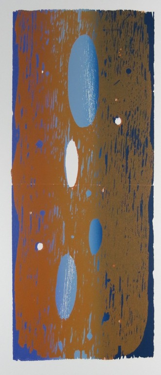 Joris Geurts: Zeefdruk, Zonder Titel: Blauw en Bruin  verkocht voor € 46!