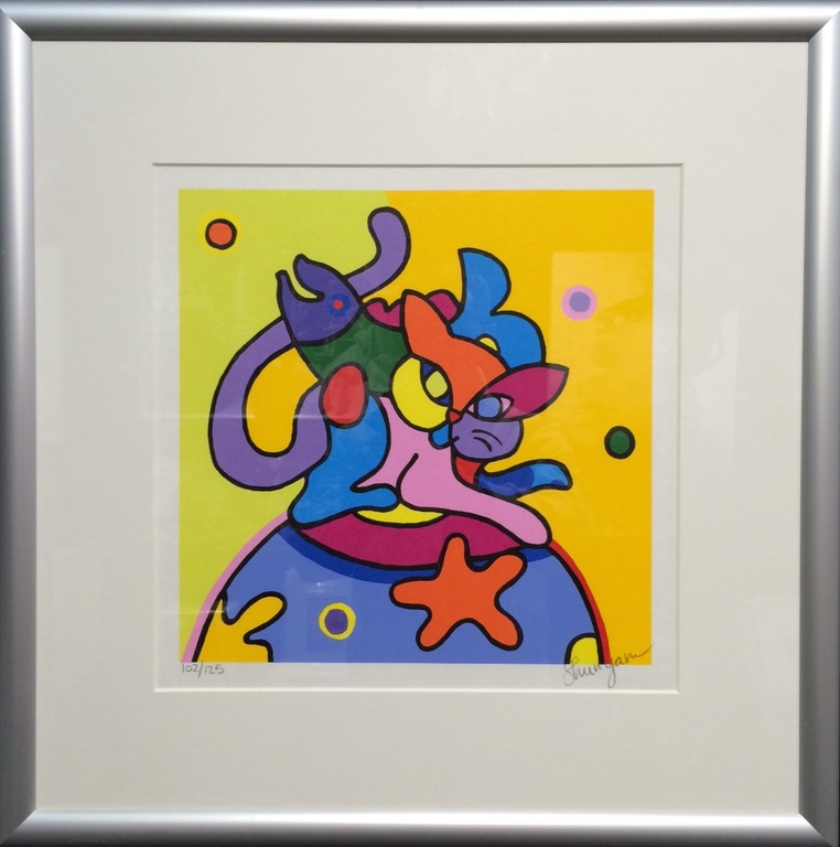 Shunyam: zeefdruk met aluminium lijst verkocht voor € 35!