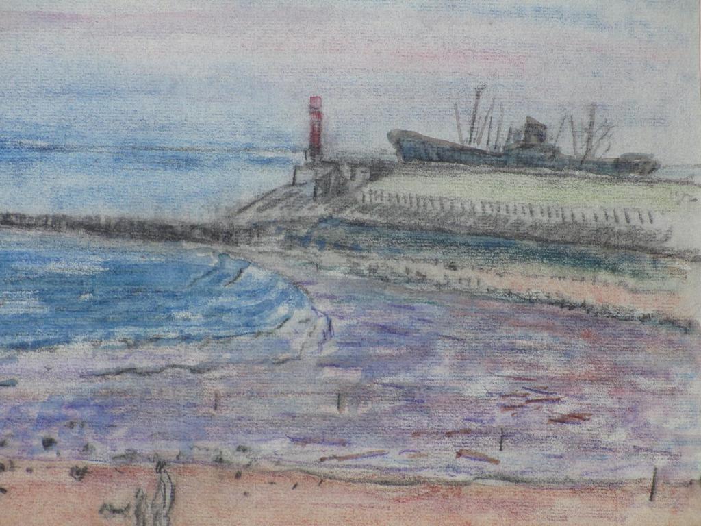 Willem Jans Dijk, De Schelde bij Vlissingen, Gemengde techniek  kopen? Bied vanaf 55!