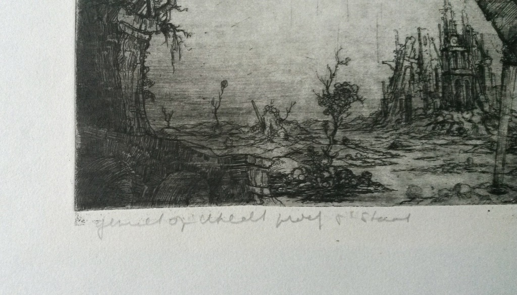 Dirkje Kuik - ets - Gezicht op Utrecht  kopen? Bied vanaf 60!