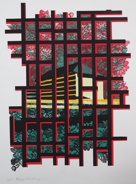 Marcel Doorduin: Zeefdruk, Z.T. Abstracte compositie kopen? Bied vanaf 1!