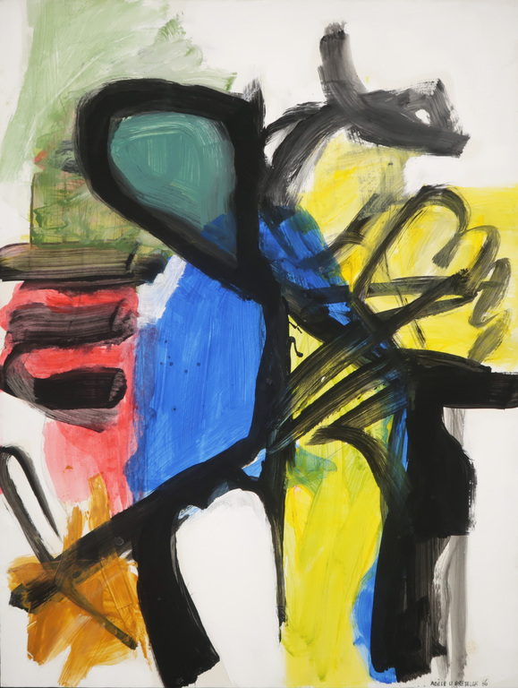 Adele Breteler: Acryl op papier, Zonder titel kopen? Bied vanaf 50!