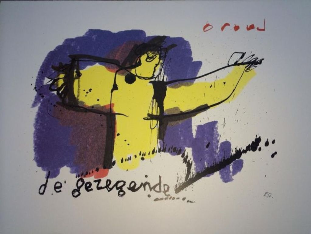 Offset litho Herman Brood(De Gezegende) verkocht voor € 40!