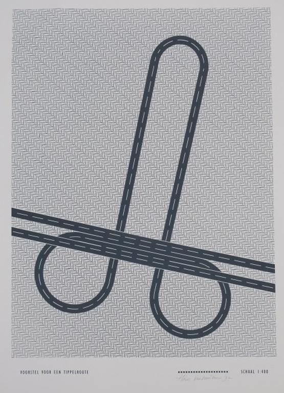 Hans Venhuizen: Zeefdruk, Voorstel voor een Tippelroute schaal 1:400 kopen? Bied vanaf 1!