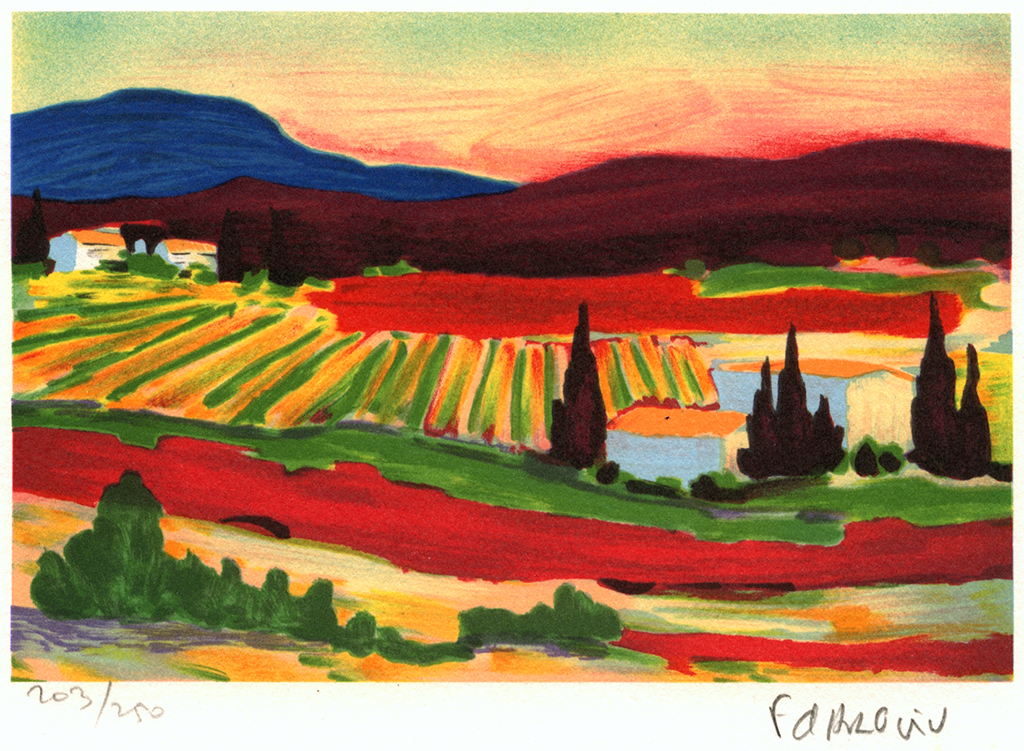 Francois d'Arguin, ‘Petite suite : Les Corbieres’, Litho, handgesigneerd kopen? Bied vanaf 25!