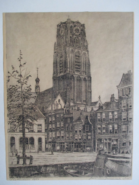 Marius Janssen, ets Rotterdam 1923 kopen? Bied vanaf 20!