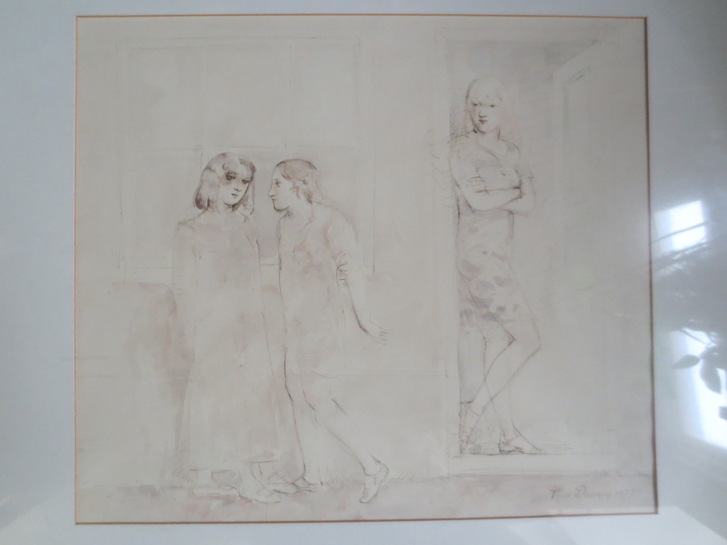 Theo Daamen, Aquarelle, 'Op Straat I', 1977. kopen? Bied vanaf 100!