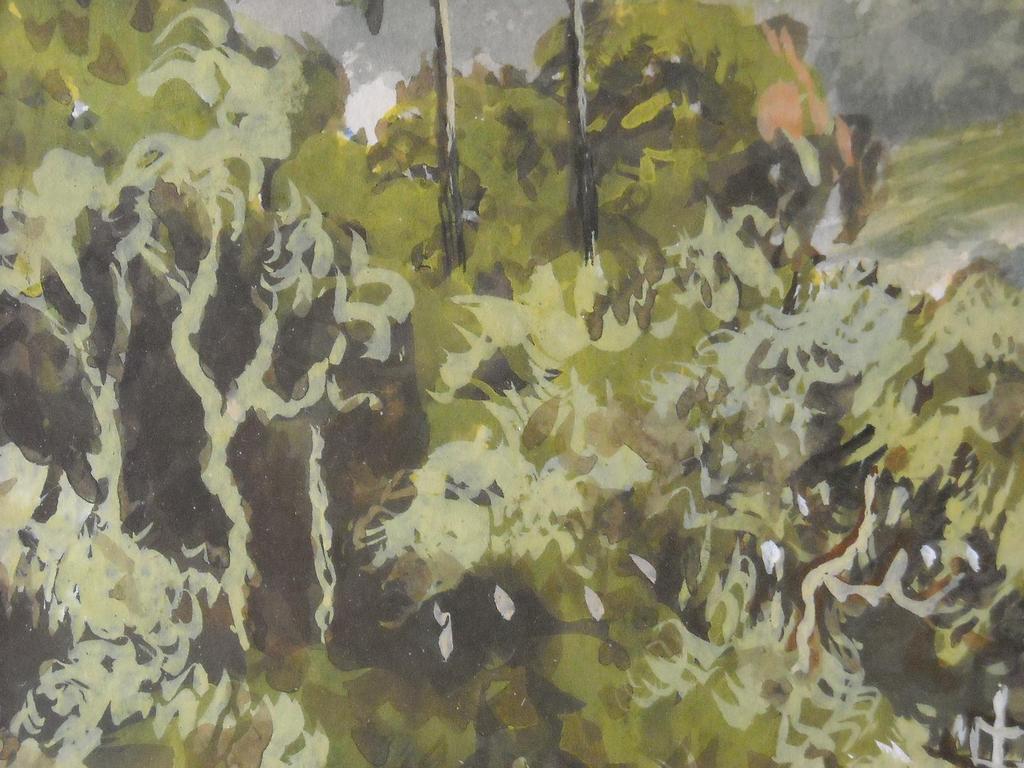 A. Widjaja, aquarel Indonesisch landschap met vulkaan kopen? Bied vanaf 50!