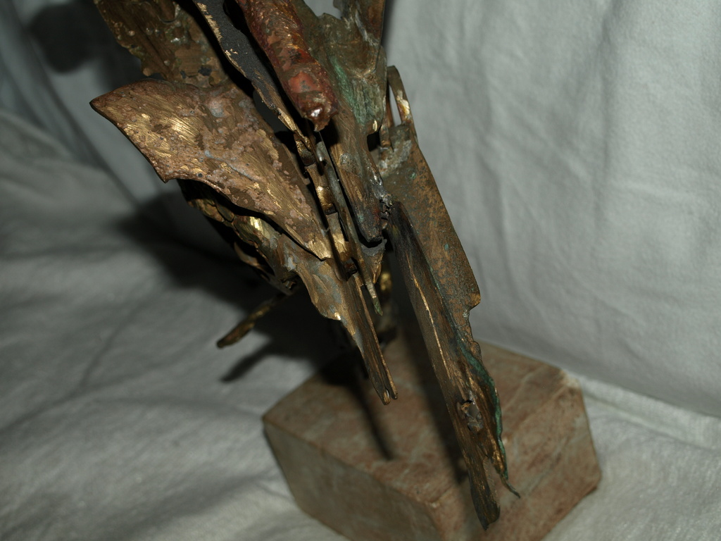 HERBERT SEILER (1928-2008) : Beeld van brons en metaal op sokkel – ca 1975  kopen? Bied vanaf 75!