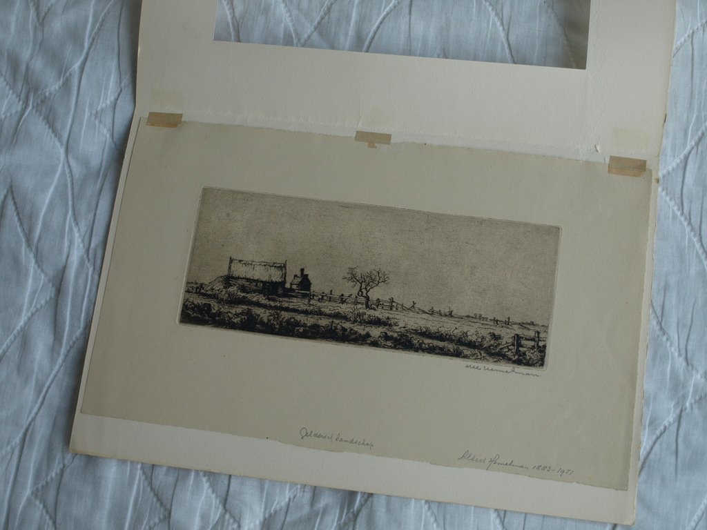 Albert Hemelman (1883-1951) : Ets â�� Geldersch landschap â�� gesigneerd â�� ca 1935 kopen? Bied vanaf 25!