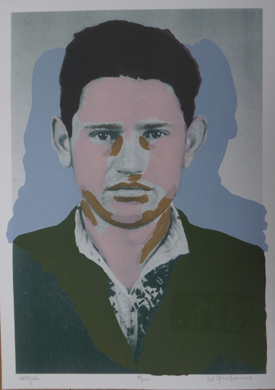 Zeefdruk van Ad Gerritsen met de titel: Westfalen kopen? Bied vanaf 1!